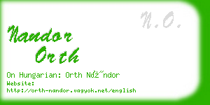 nandor orth business card